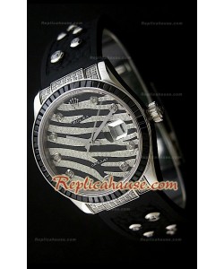 Rolex Datejust Reproducción Reloj Suizo para Hombres con Esfera Leopardo 