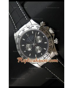 Rolex Daytona Reloj Suizo con Esfera de color Negro y Sub-Esferas Plata