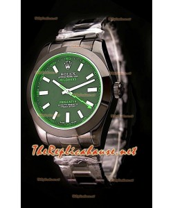 Rolex Pro Hunter Milgauss Reloj Suizo con Zafiro Verde Tintado