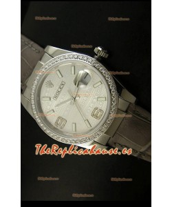 Rolex Réplica Datejust Reloj Suizo – 37MM - Carcasa Gris/Malla