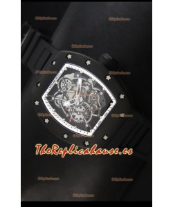 Richard Mille RM055 Bubba Watson Reloj Réplica Suizo Indicadores en Blanco