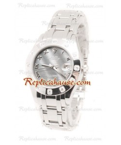 Pearlmaster Datejust Rolex Reloj Suizo en acero inoxidable y Dial color Perla - 34MM