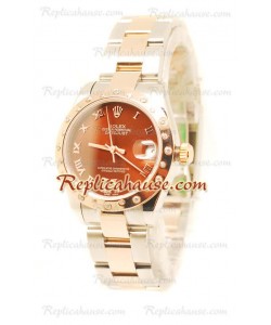 Datejust Rolex Reloj Japonés en dos tonos Oro Rosa- 36MM