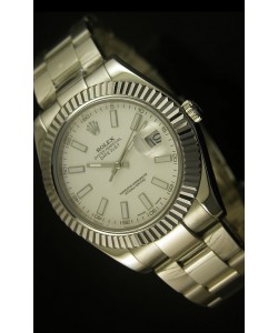 Rolex Datejust Reloj Suizo en Dial Blanco - 2836-2 ETA 