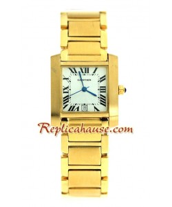 Cartier Tank Francaise Gold - Men's Reloj