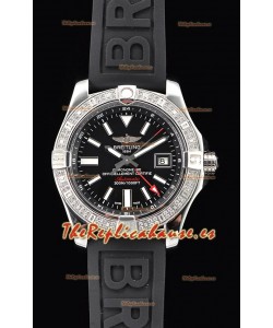 Breitling Avenger II Steel GMT Reloj Suizo a Espejo 1:1 Última Edición - Dial Negro