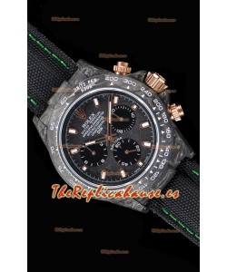 Rolex Daytona DiW Forged Reloj Réplica a espejo 1:1 Caja de Carbono con Correa de Nylon