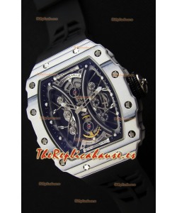 Richard Mille RM53-01 Pablo Mac Donough Caja de Carbón color Blanco Reloj Réplica Suizo