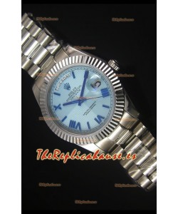 Rolex Day Date Dial Azul Claro Reloj Replica 40MM - Movimiento Suizo 3255