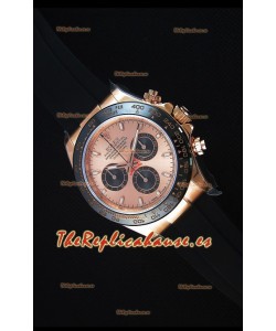 Rolex Daytona 116515 Everose Reloj Replica a Espejo 1:1 Caja y Dial de Oro Rosado