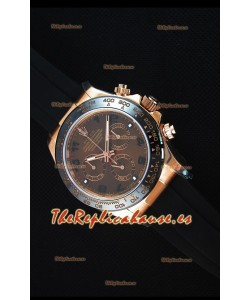 Rolex Daytona 116515 Everose Reloj Replica a Espejo 1:1 Oro Rosado, Dial Marrón