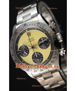 Rolex Daytona Vintage REF 6264 Dial Blanquecino Reloj Réplica Suizo- Reloj de Acero 904L